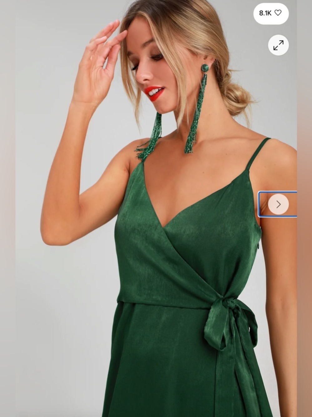 Lulu’s Midi Wrap Top Dress - Picture 3 of 16